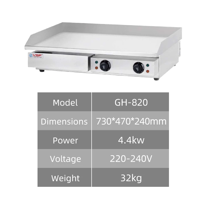 2026 Hot Sale Bakery Catering Service Essential Restaurant Hotel Energy-saving Electric Countertop Baking Pan 304 Stainless