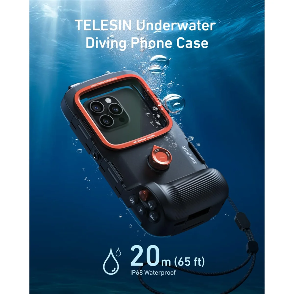 

A45U 20M Waterproof Diving Case for 16 S25 S24 Bluetooth Diving Shell Underwater Photography Housing Cover