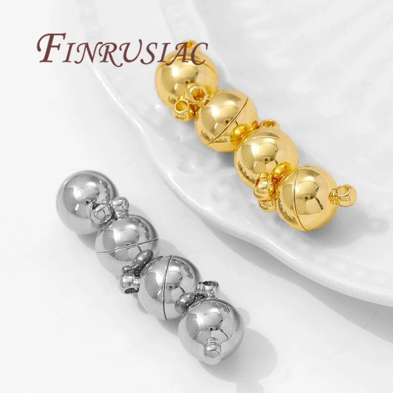 10 mm 18 Karat vergoldete Messing-Magnetverschlüsse für Armbänder, Schmuckverschlüsse, Verbinder, Halskettenverschluss, DIY-Schmuckherstellungszubehör – Detail 15