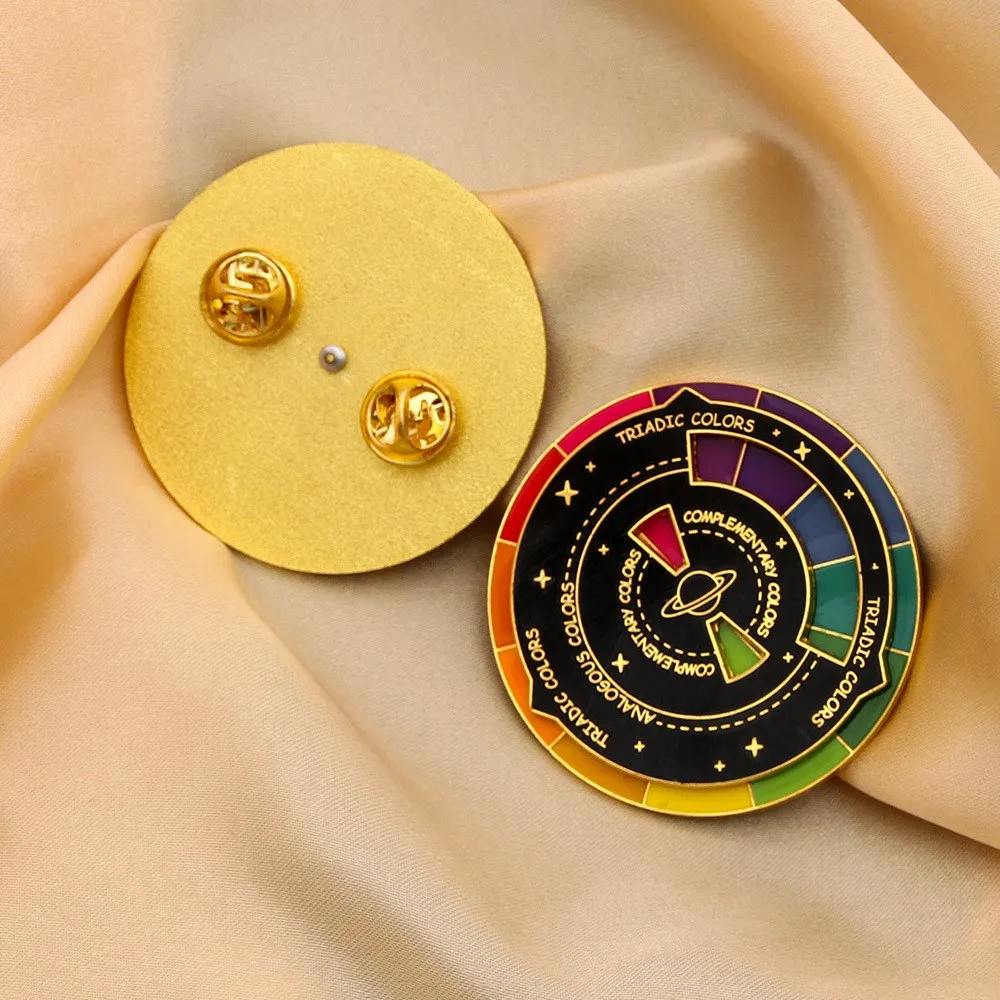Color Wheel Keychain Social Mood Brooch Couple Badge Artist Gift Keychains for Backpack Hats Pins Boards Trendy Gifts