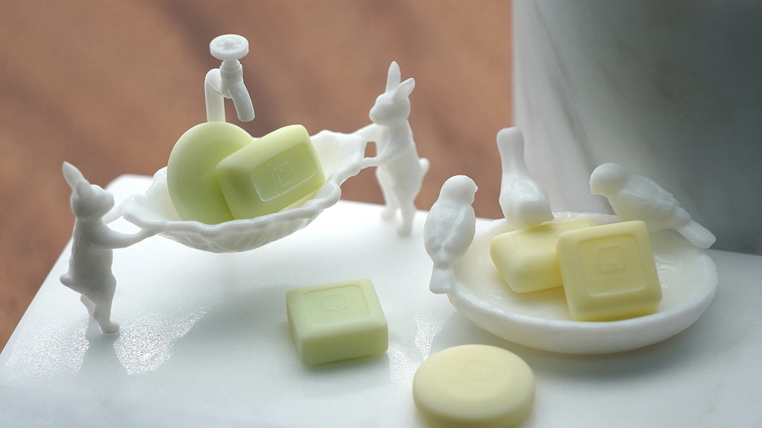 1/6 인형 집 모델 가구 액세서리 미니 모델 비누 트레이 매장 욕실 액세서리