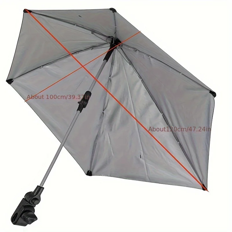 Outdoor folding umbrella coated with silver, rainproof and sunscreen fishing chair, umbrella clip, beach chair clip, umbrella