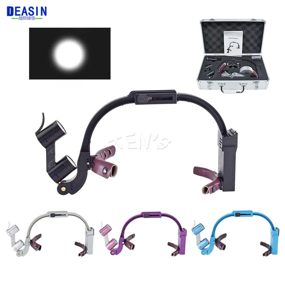 

Deasin Dental Colorful 5W LED Loupes Headlight 2.5x/ 3.5x Magnification Binocular Surgical Headlamp Dentistry Tools