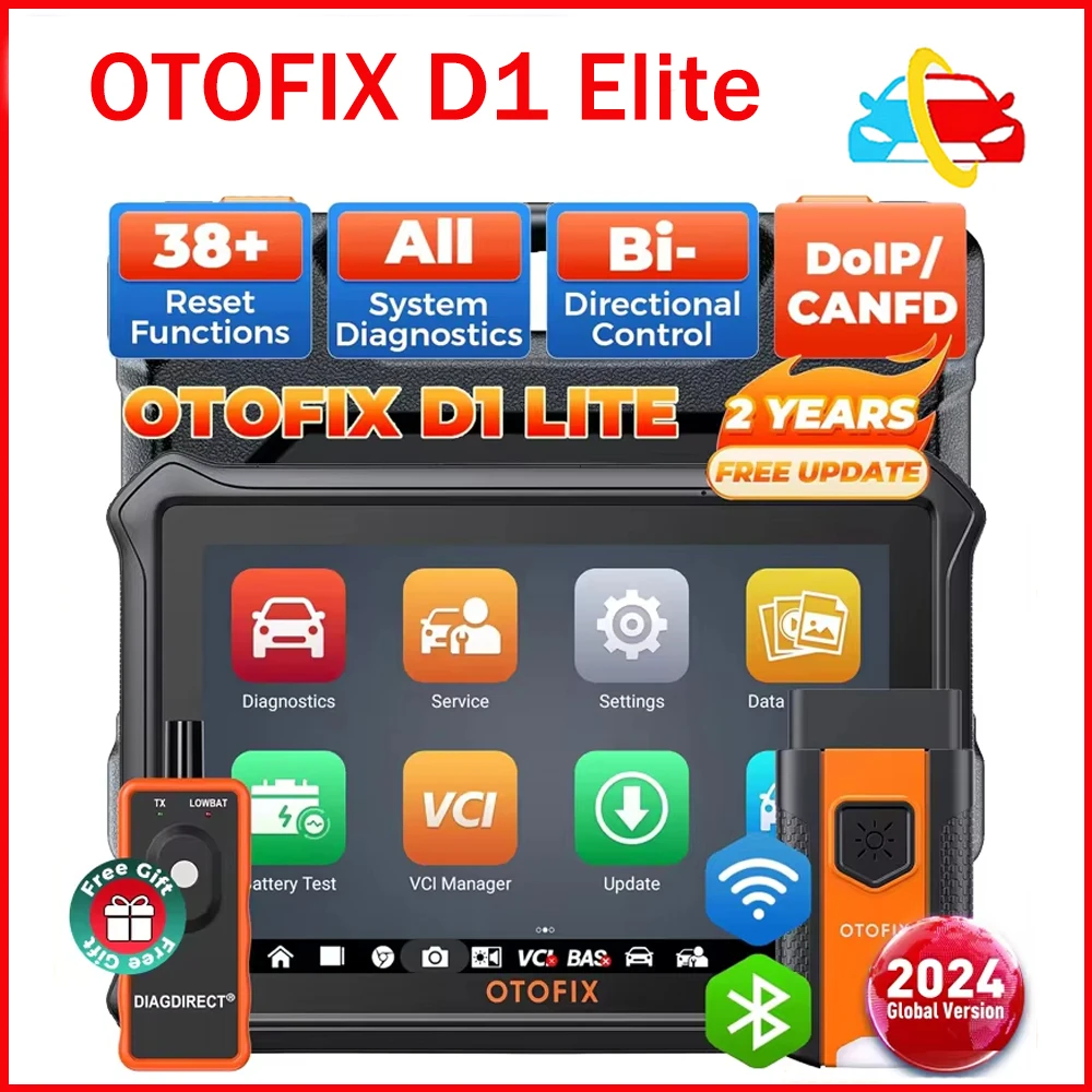 OTOFIX D1 Lite Bluetooth Car Diagnostic Tool OBD2 Scanner Bi-Directional Automotive Scan Tool 2 Years Free Update Active Test