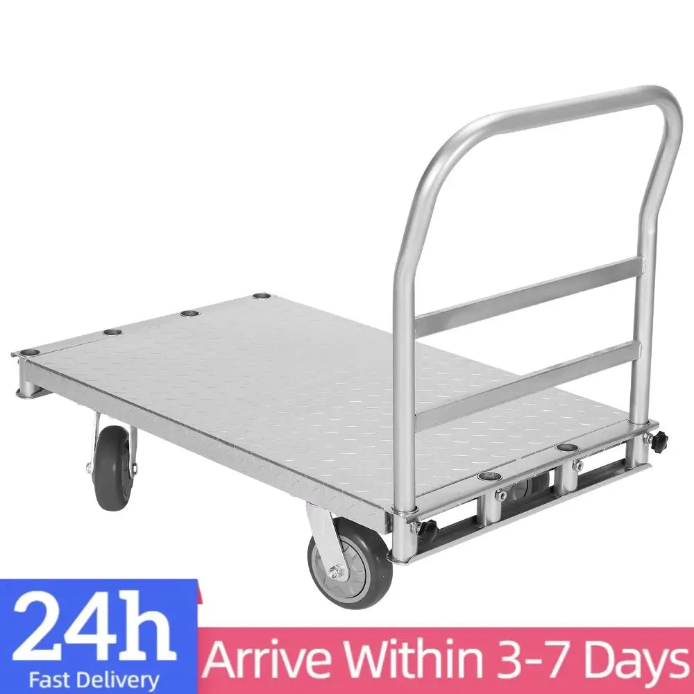 

Усиленная тележка для гипсокартона и пиломатериалов с 4 поворотными колесами, грузоподъемность 1134 кг, стальная платформа 91x61 см с 3 боковыми поручнями