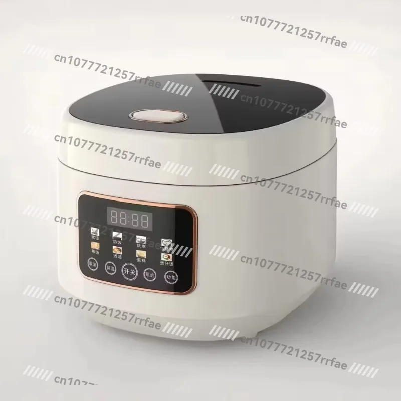 Household 3L 500W rice cooker aluminum alloy non-stick coating inner pot plastic digital timer