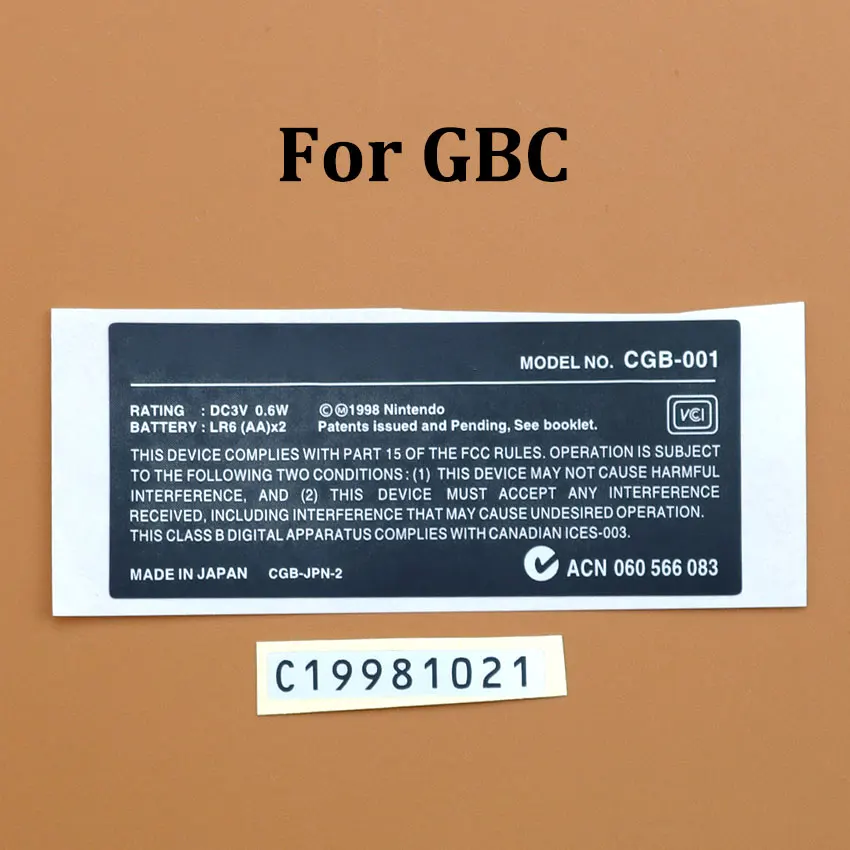 ملصقات خلفية لوحدة التحكم في الألعاب ، غلاف ملون ، عصا اللوحة ، JCD لـ GB ، GBC ، GBP ، GBL ، WSC ، SNK ، NGPC ، جديد
