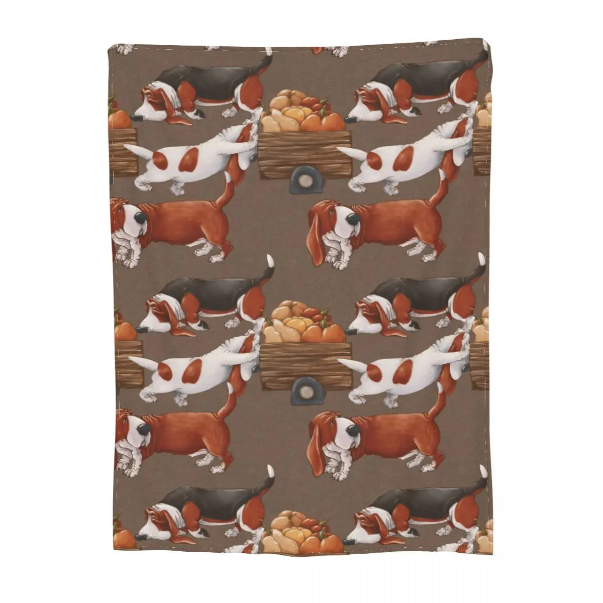 Comfortable Autumn Fall Basset Hound Dog Blanket Stuff Room Decorative Throws And Blankets Super Warm Fleece for Office