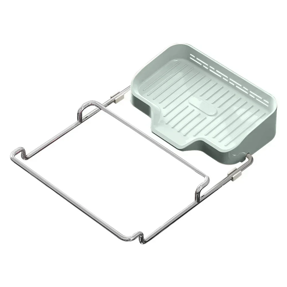 1set 23.7x16.7cm Sink Filter Rack Soap Box Rag Holder Drain Basket For Kitchen Leftovers Drainer Kitchen Sink Accessories