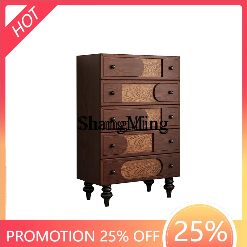 

ZYY Exquisite Premium Solid Wood Chest of Drawers Bedroom Living Room Small Apartment Locker