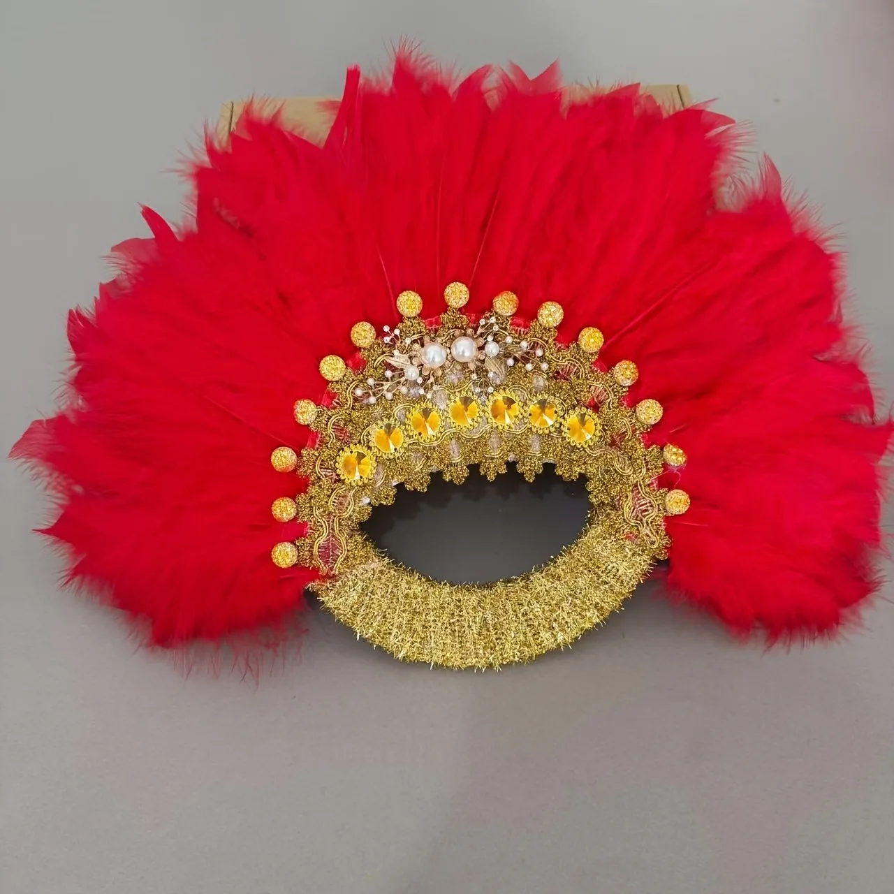 مروحة أداء المسرح، مروحة عروس الزفاف، شكل وجه مبتسم