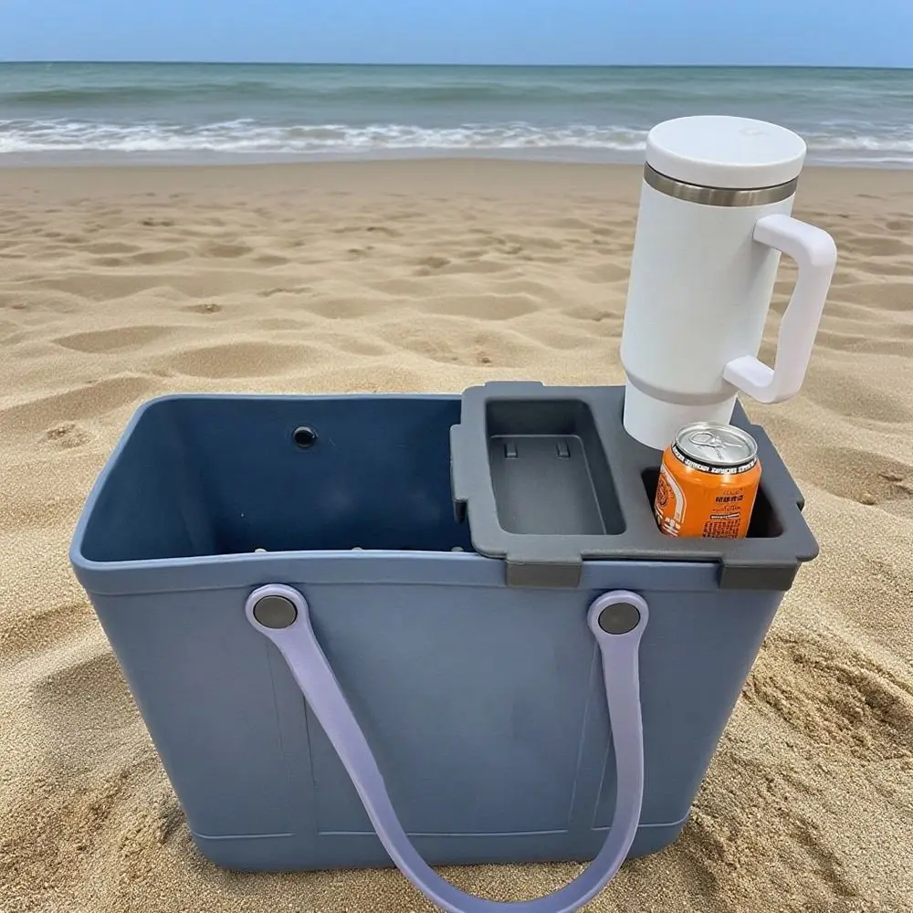 

EVA Waterproof Top Cup Phone Holder Reusable Universal Storage Lid Divider Silicone Cup Organizer for Beach Bag Organizer