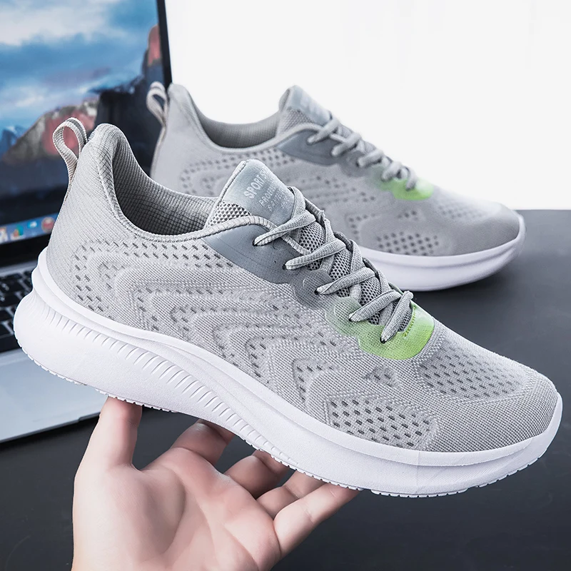 Selling Lightweight Original Brand Design Men's Lace-up Wear-resistant Large Netflix Woven Color Matching Casual Sports Shoes