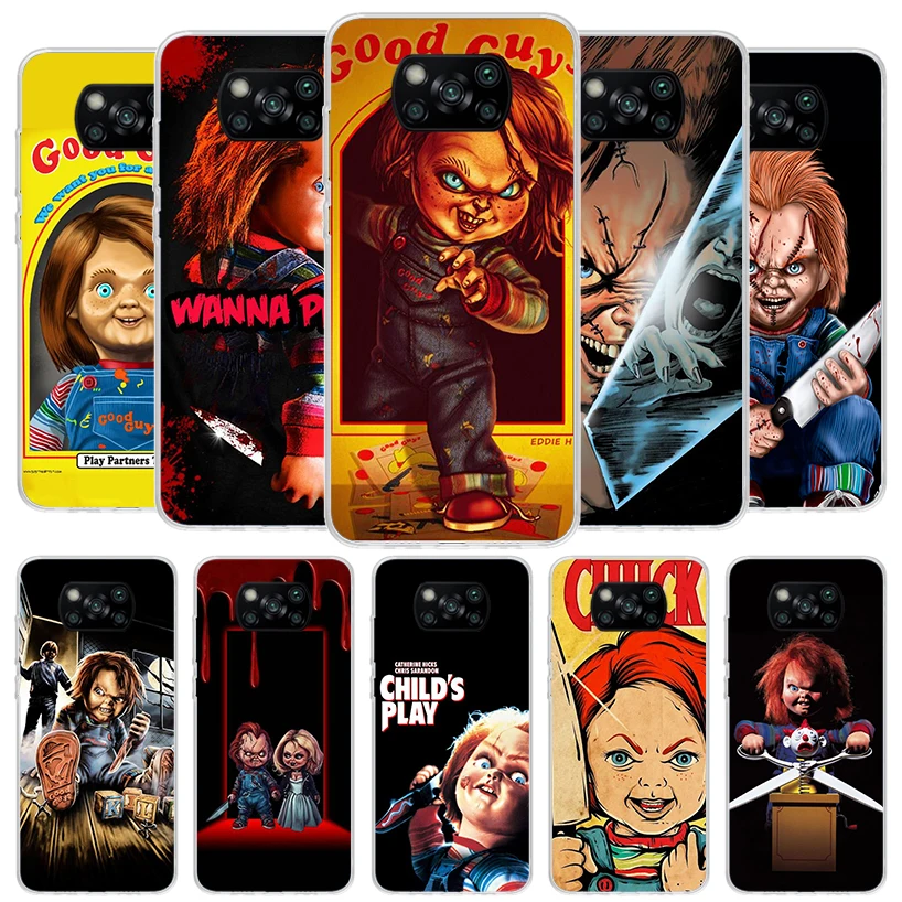 Chucky Child's Play Cover Phone Case For Xiaomi Poco X6 X5 X4 Nfc X3 Pro F6 F5 F4 Gt F3 F2 F1 M5S M4 M3 Soft Fundas Shell