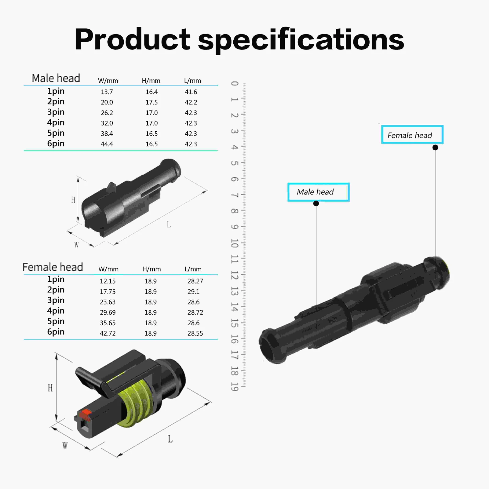 3Pin Wire Connector 3Pin Electrical Wire Connector Super  Waterproof for Car Truck MotorcycleShip Electrical Wire Joint