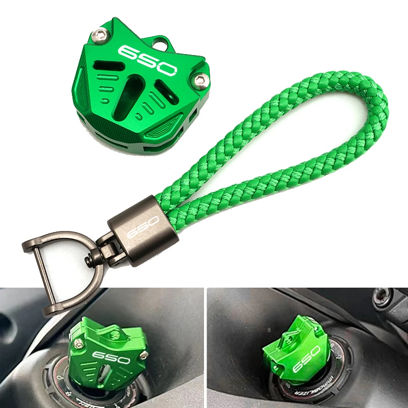 

For Kawasaki Z650 Z 650 Z650RS Ninja 650 2017-2023 2024 CNC Motorcycle Key Case Cover Key Shell Key Ring Key Chain