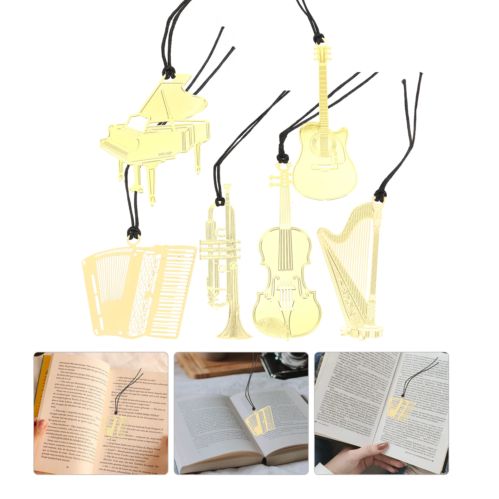 

6pcs Metal Decorative Unique Bookmarks Funny Bookmarks Page Markers For Students Unique Metal Page Markers Gift
