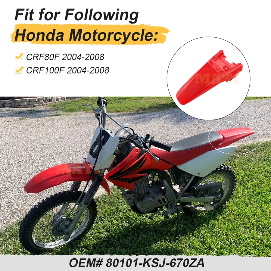 M MATI Rear Fender For Honda CRF80F CRF100F 2004-2008 80101-KSJ-670ZA