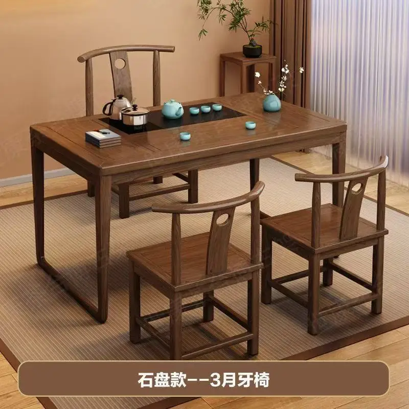 YJQ Chinese solid wood tea table and chair combination living room Zen home simple small tea table Kung Fu tea table