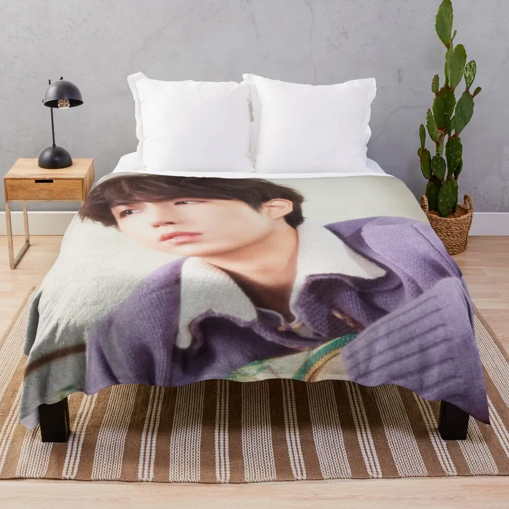 Xdinary Heroes Junhan- Hello, World! Throw Blanket Luxury Brand Thermal Moving blankets and throws Blankets