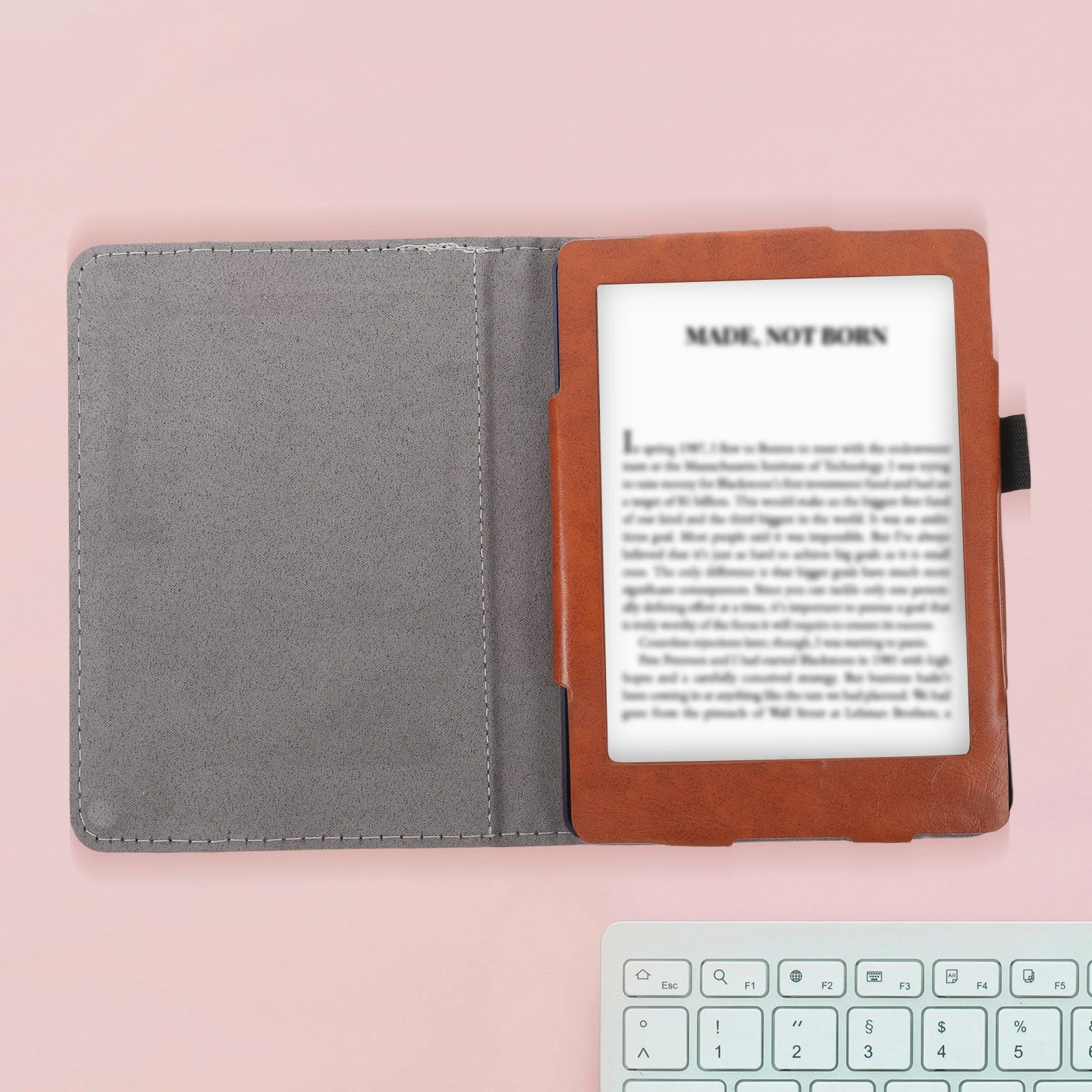 

SHINEOFI Artificial E Book Cover Protective Case for Electronic Reader Daily Use Creative Skid Resistant Decorative Design