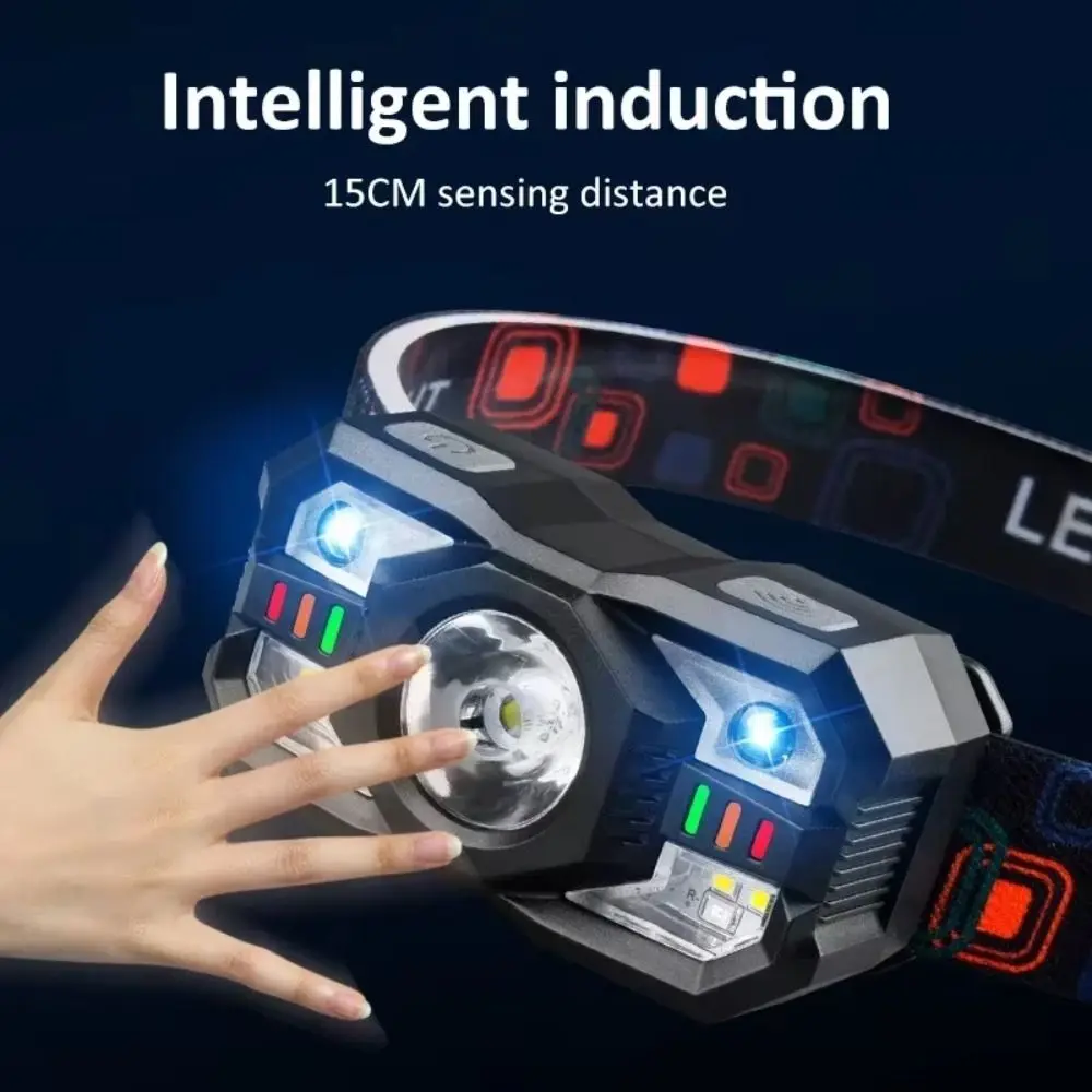

Portable LED Light IR Motion Sensor Head Lamp Waterproof Rechargeable Rechargeable Headlight Induction LED Headlamp Fishing