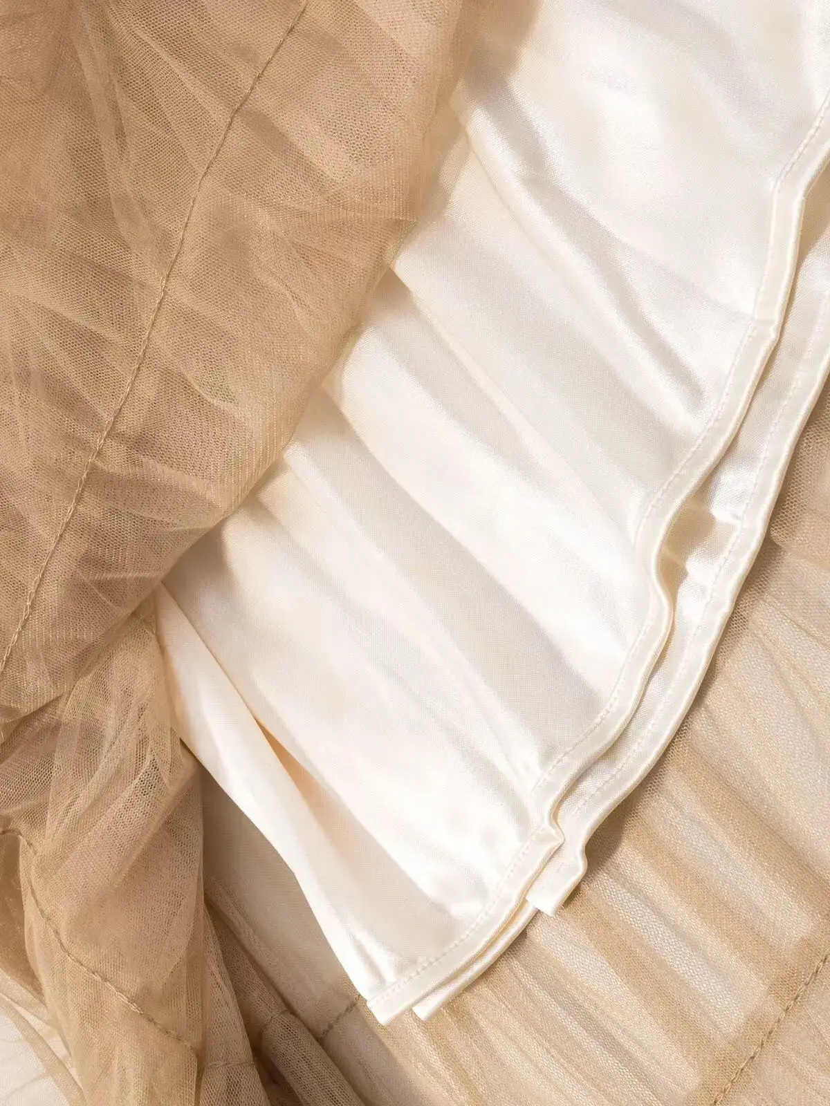 حار التباين اللون متعدد الطبقات كشكش شبكة تنورة المرأة بوهو عالية الخصر طويل ماكسي تول تنورة الربيع الصيف ملابس نسائية للحفلات #6