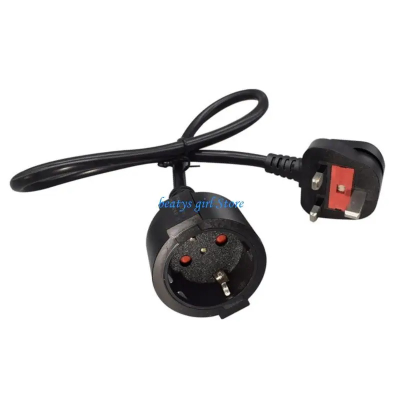 C7AB Regional Mains Format Cable with Black Housing and Red Contact Areas