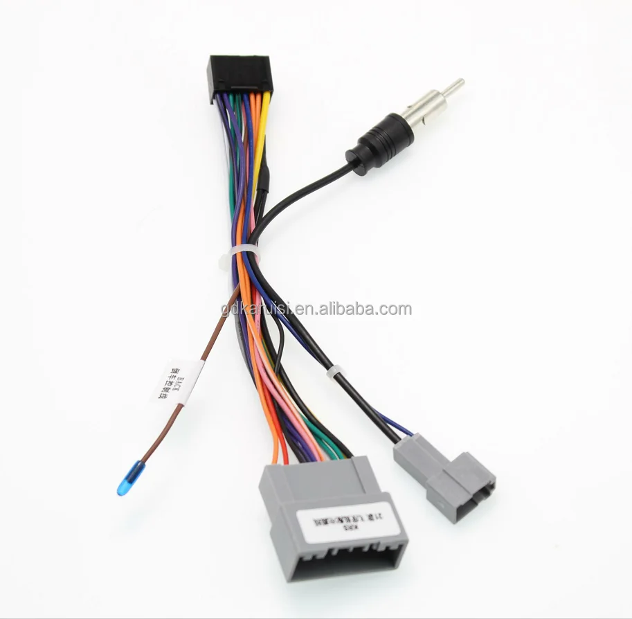 Reproductor de Audio y DVD para coche, adaptador de Cable de alimentación Android de 16 pines para Honda CRV BRV HRV JAZZ, arnés de cableado de Radio