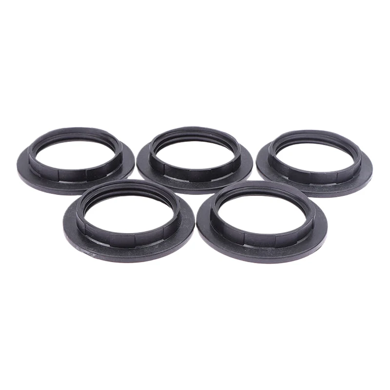 5Pcs E14/E27 Plastic Lampshade Collar Rings Threaded Candelabra Base Retainer Lock Light Shade Socket Reducing Ring Bulb Holder