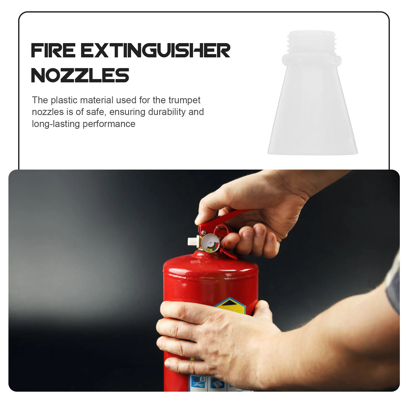 50 Pcs Fire Extinguishers Accessories Replaceable Nozzles Plastic Wide Mouth Transparent