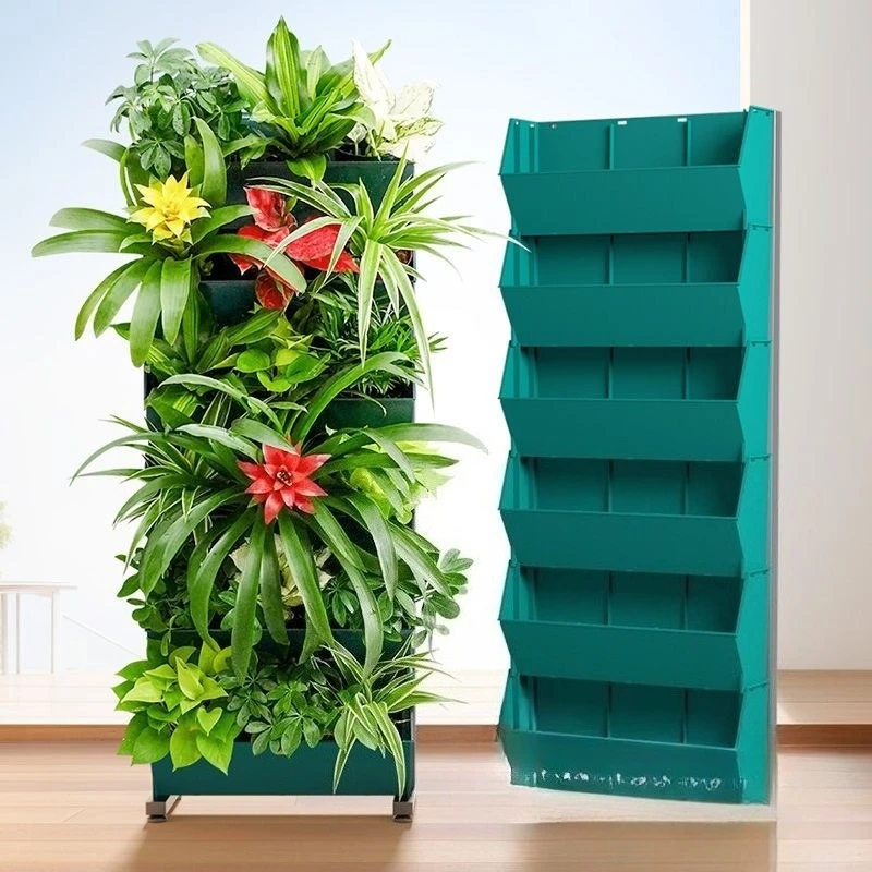

Mobile plant wall screen multi-layer hanging flower stand rooftop balcony vegetable planting artifact three-dimensional