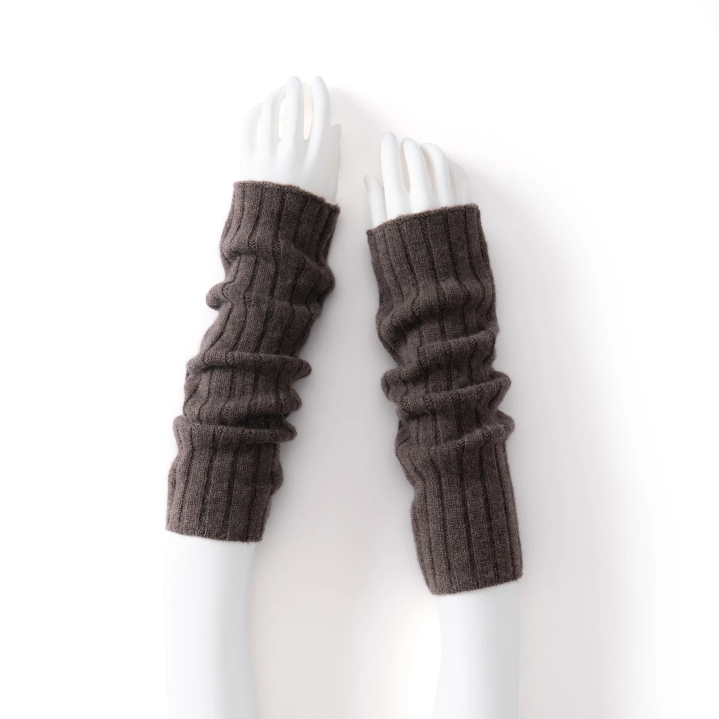 100% Pure Cashmere Arm Sleeves Unisex Knitted Warm Elbow Protection Gloves Men And Women Fashion Autumn Winter Accessories - view 2