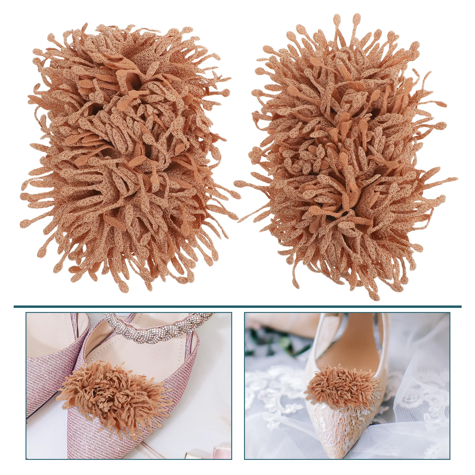 

2Pcs Shoe Clips for Pumps Handmade Floral Decorations High Heels Detachable Accessories Versatile Styling Endless Possibilities