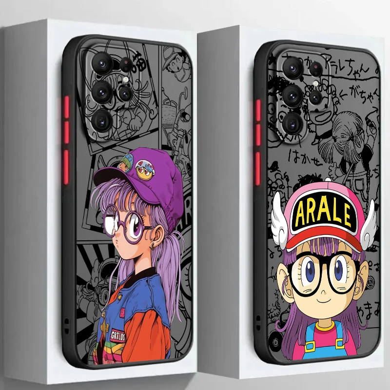 

Anime Arales Dr Slumps Cute Frosted Translucent For Samsung Note 20 A35 A03 A54 A31 A22 A34 A14 A24 A04 A55 5G Soft Phone Case