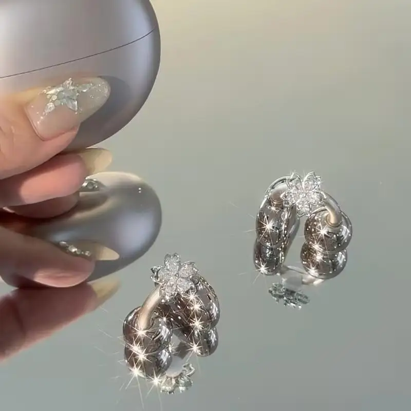 1 Paar DIY Kopfhörer-Dekorationsschnallen mit Zirkon, abnehmbarer, einfach zu installierender Ohrhörer-Zubehörclip – Detail 3