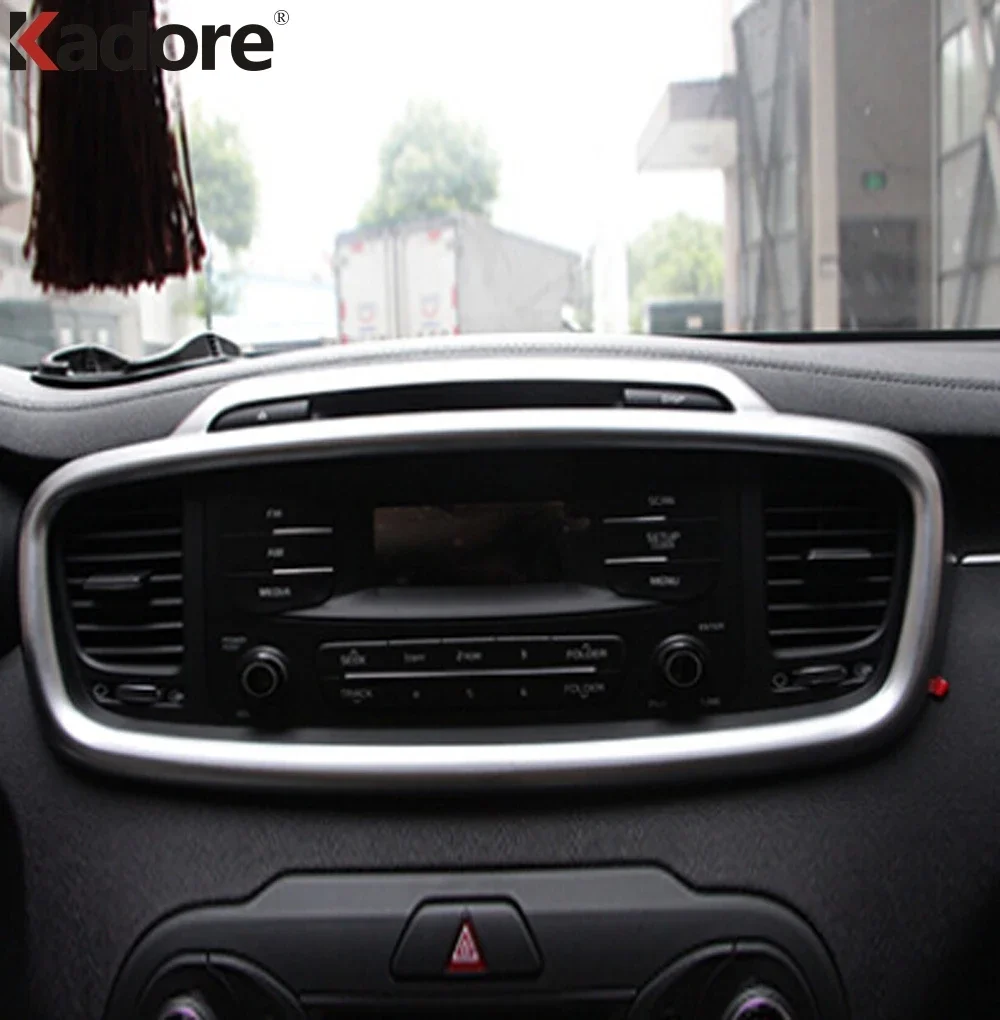 For Kia Sorento 2016-2019 Steering Wheel Trim Air Conditonnal Vent Center Control Window Rise Door Handle Cover Car Accessories