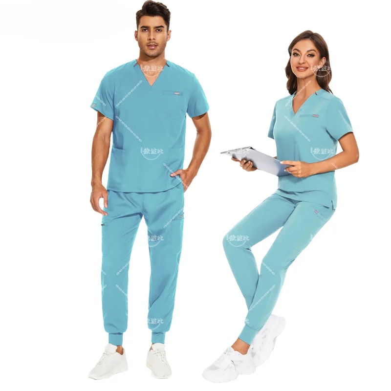 Uniforme cirúrgico para homens e mulheres, Roupa de trabalho médica para médico e enfermeira, Enfermeira e Spa, Conjunto médico, Lab Clinic Scrub Suit