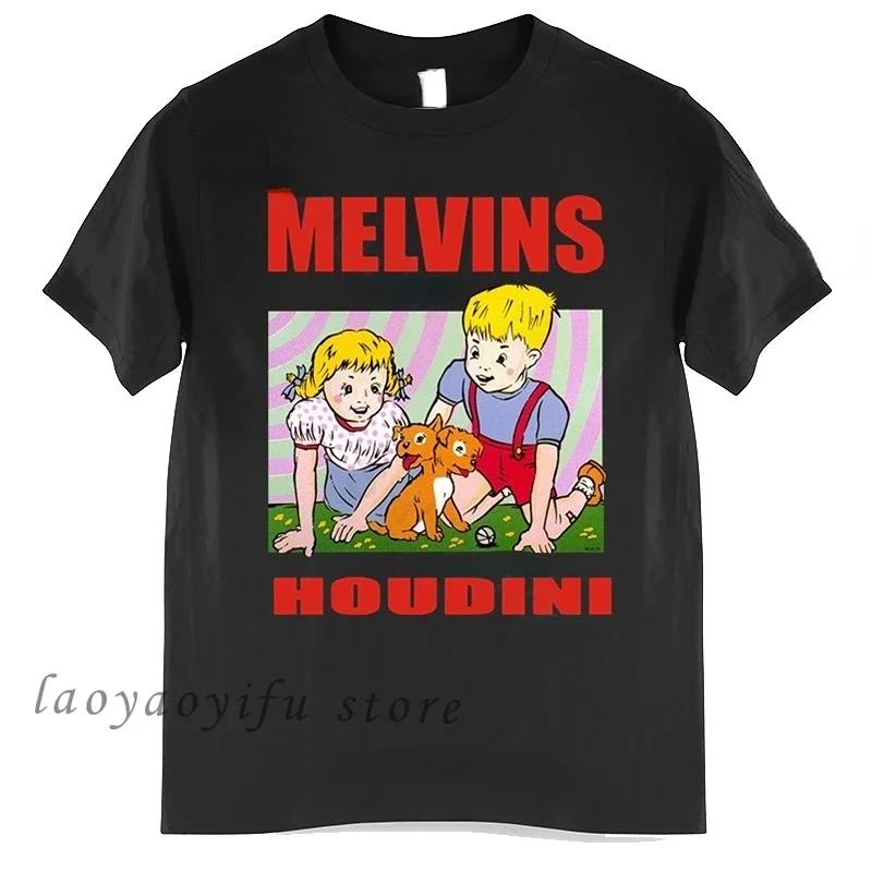 Melvins Houdini Sludge Metal Stoner Rock Retro TShirt Funny Graphic T Shirts Men Clothing Shirts for Women Ropa Hombre Camisetas