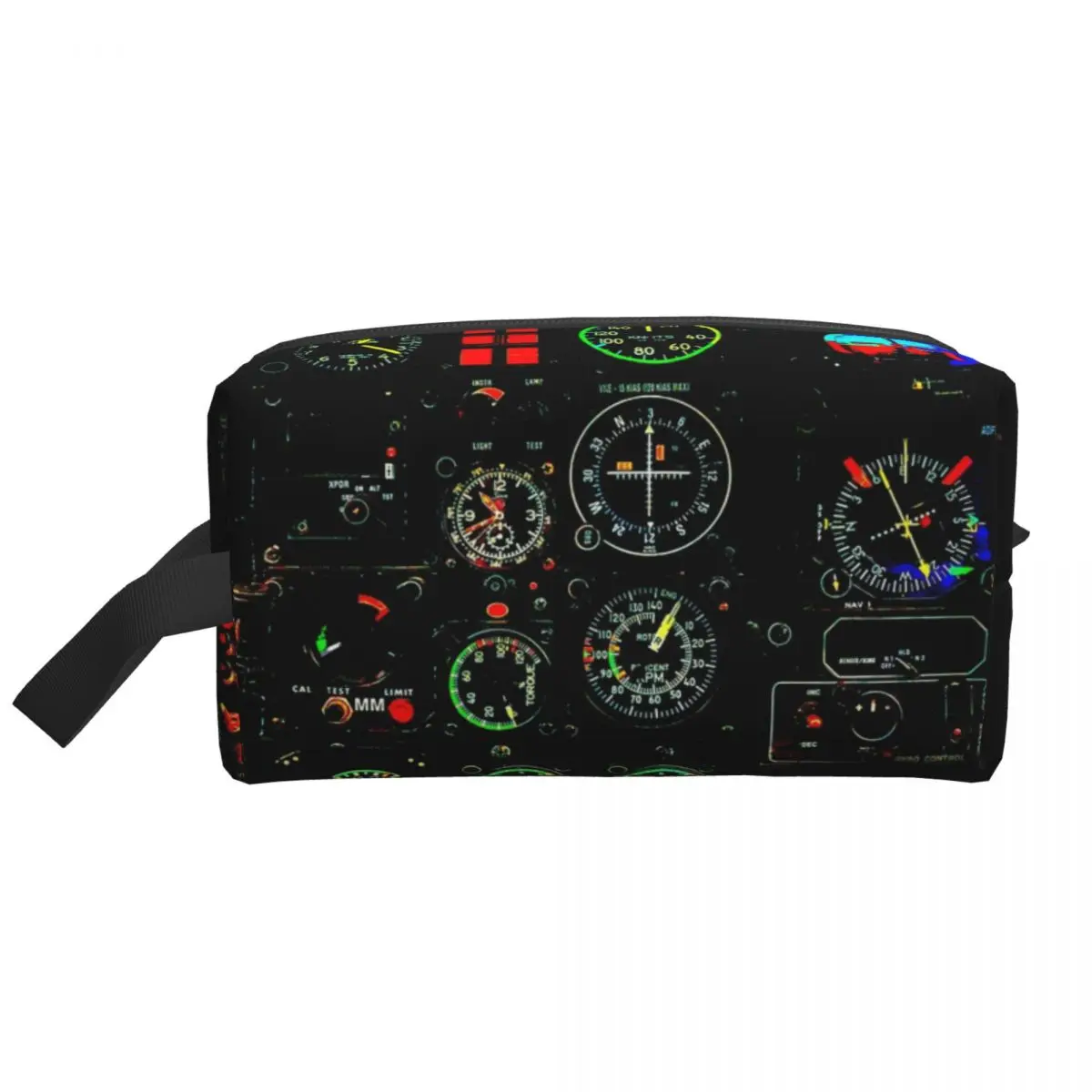 Aviation Helicopter Cockpit Makeup Bag Women Travel Cosmetic Organizer Kawaii Pilot Airplane Storage Toiletry Bags