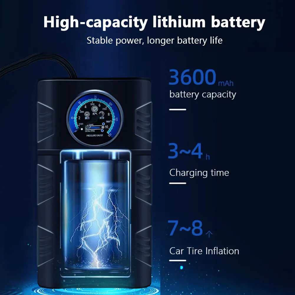 12 فولت يده اللاسلكية نفخ مضخة سريعة تضخيم منفاخ لإطارات السيارة الكهربائية سيارة منفاخ لإطارات دراجة نارية