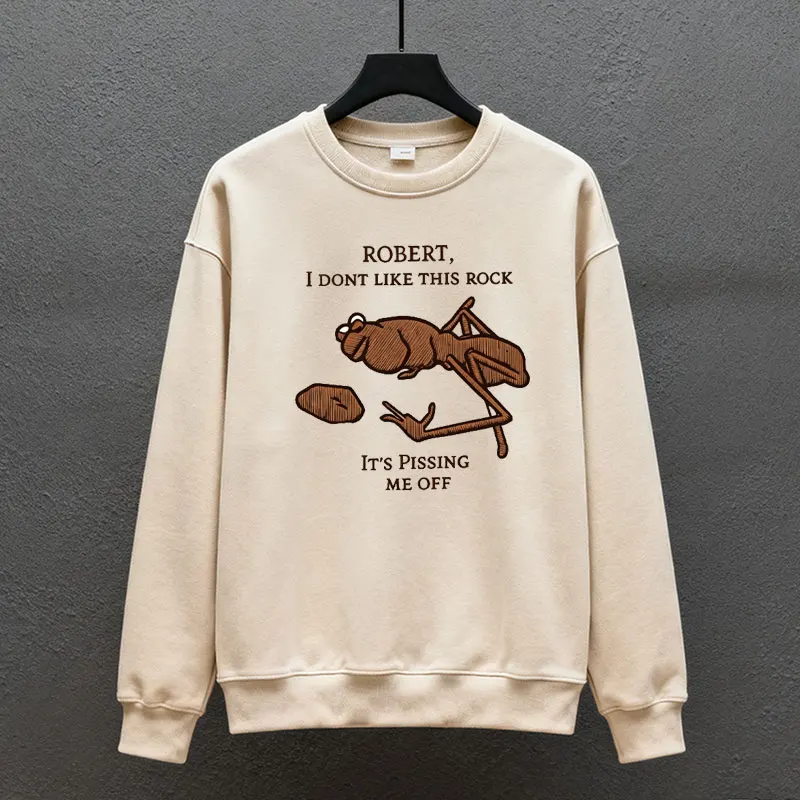 Sudadera de Marcus The Worm, Robert I Don't Like This Rock Marcus The Worm, meme divertido, moda informal, Sudadera con capucha de invierno suave y cómoda