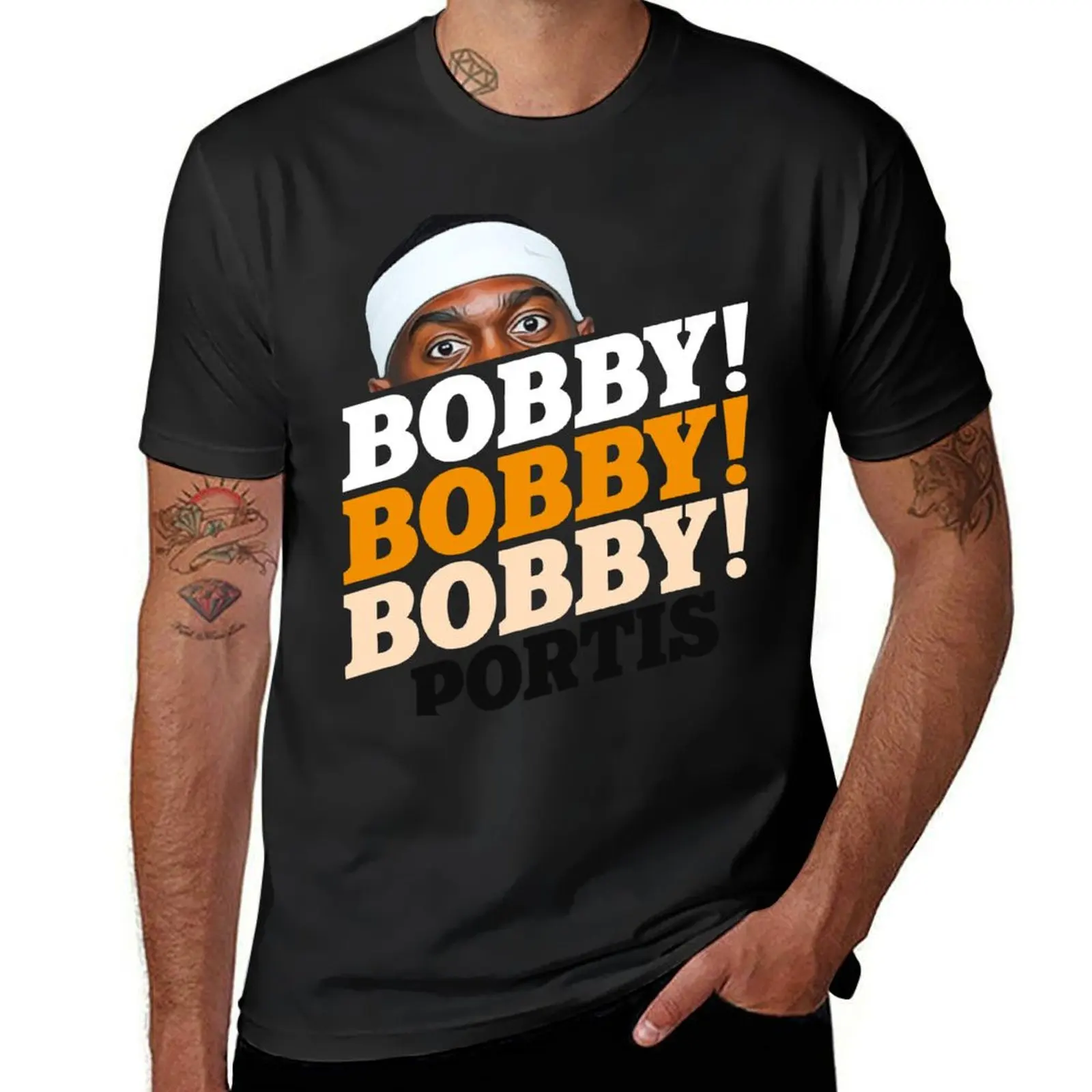 Bobby! Bobby! Bobby! Bobby Portis T-Shirt summer tops summer clothes funnys mens t shirt graphic