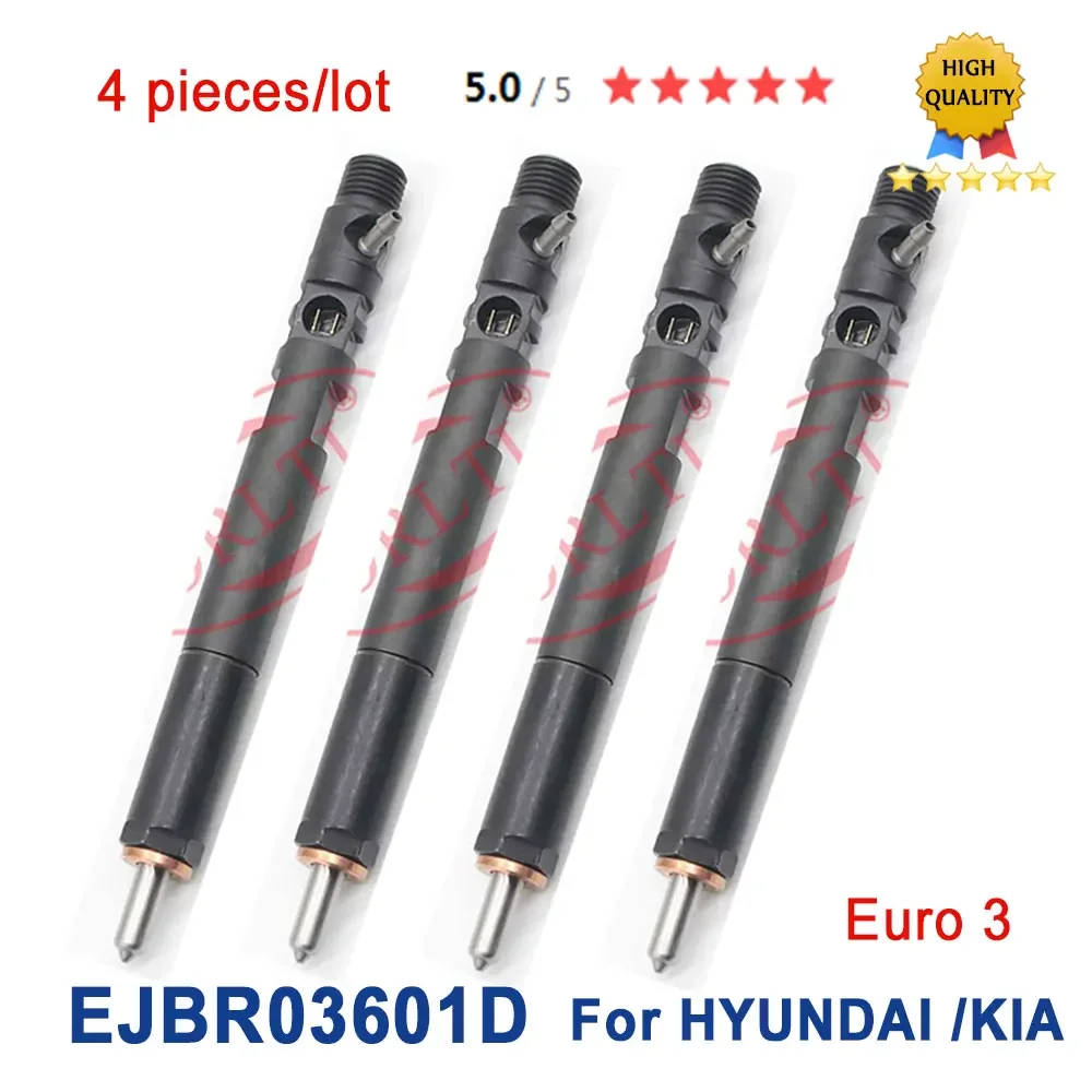 4PCS ORLTL NEW EJBR03601D 33801-4X510 33801-4X500 Diesel Injector Nozzle R03601D for HYUNDAI Terracan KIA Carnival
