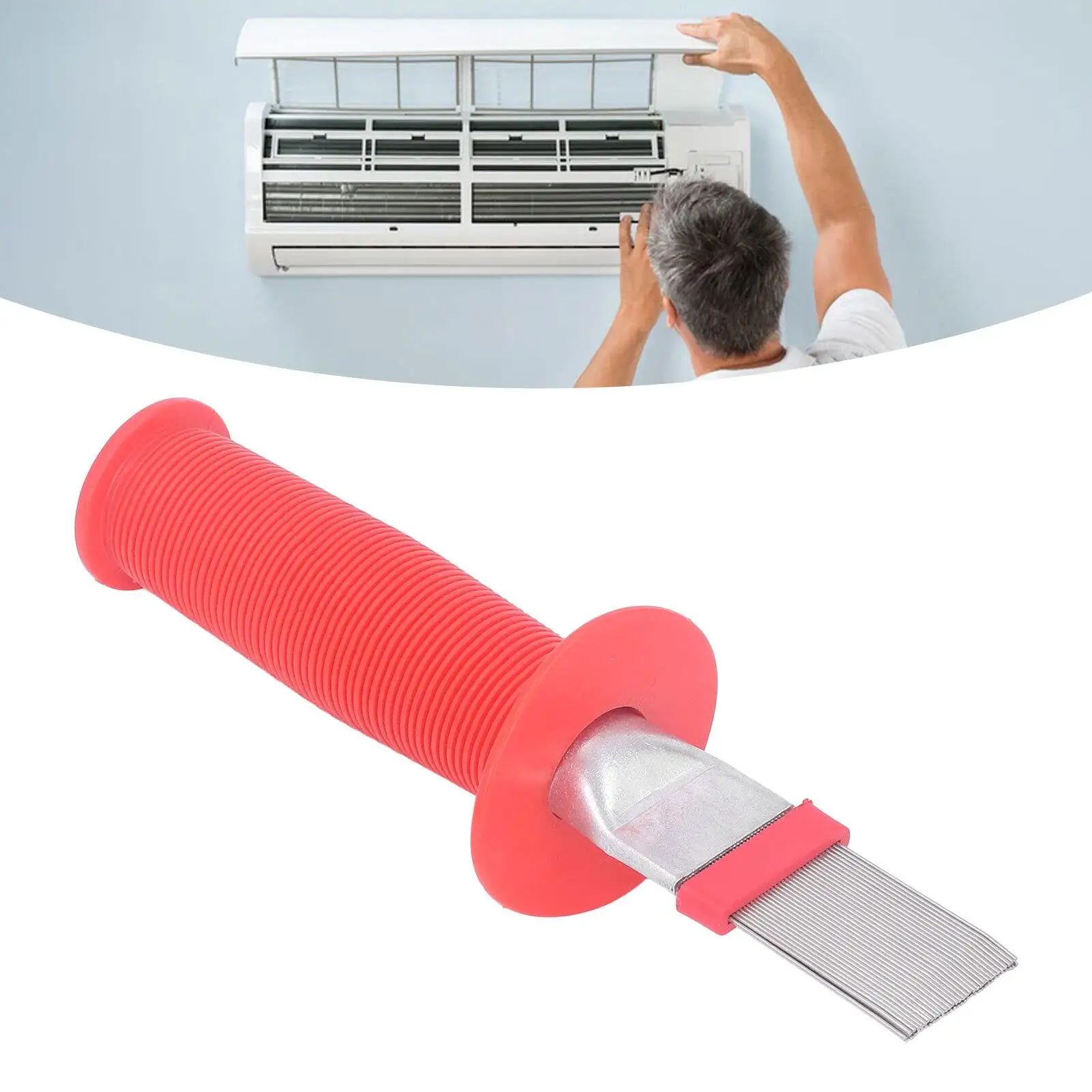 Stainless Steel Refrigerator Coil Cleaning Brush - Conditioner Fin Cleaner & Repair Tool for Efficient Maintenance