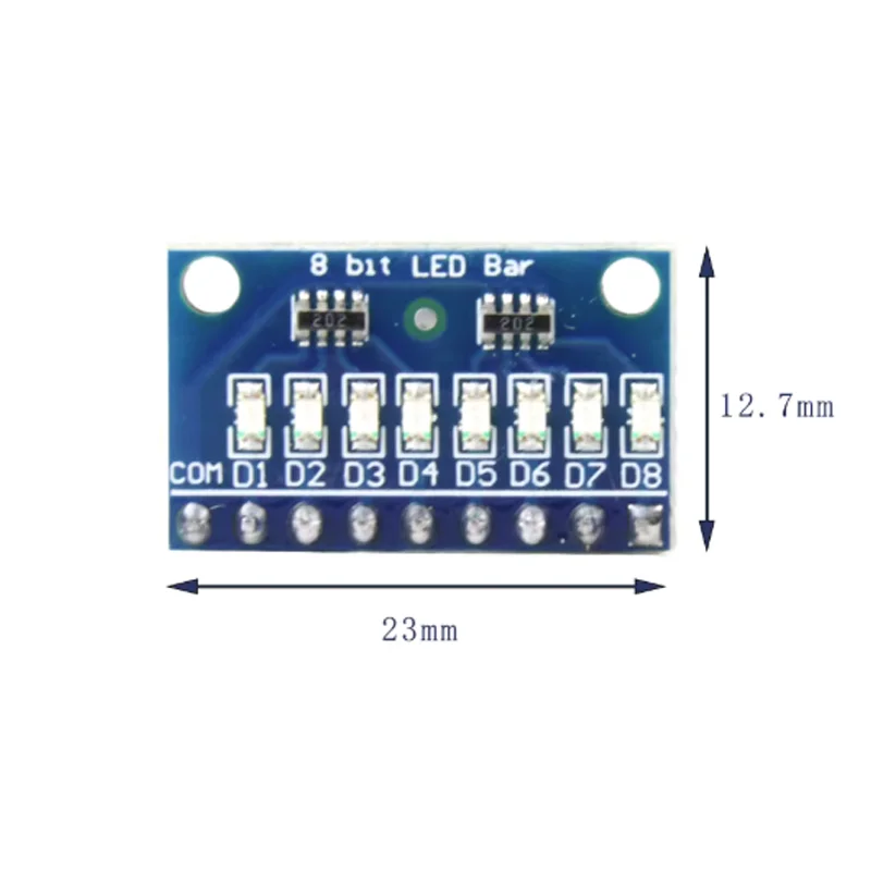 10PCS 8-Bit LED Indicator Module 3.3V 5V Red Blue Common Anode Cathode Display Board