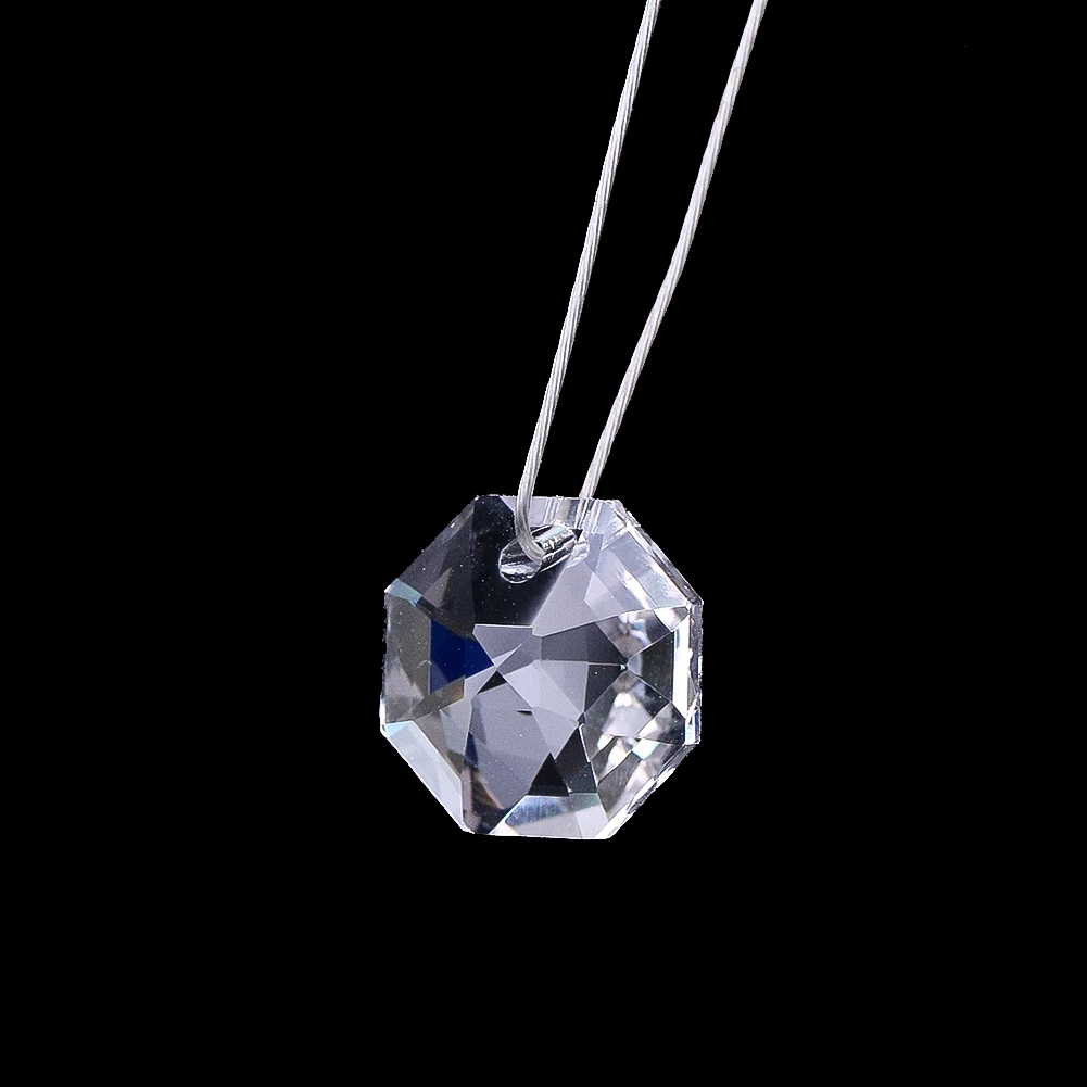 10PCS 12mm Crystal Prism Octagonal Beads Clear Faceted Glass Suncatcher DIY Jewelry Making Bulk Light Catcher Home Decor - view 4