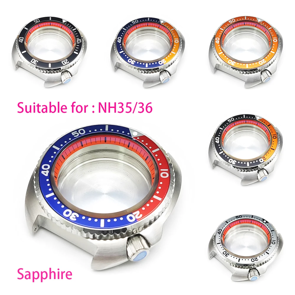 

Корпус NH35 Маленький корпус для часов из морского ушка Подходит для механизма NH35/36 Водонепроницаемое сапфировое зеркало Корпус из нержавеющей стали