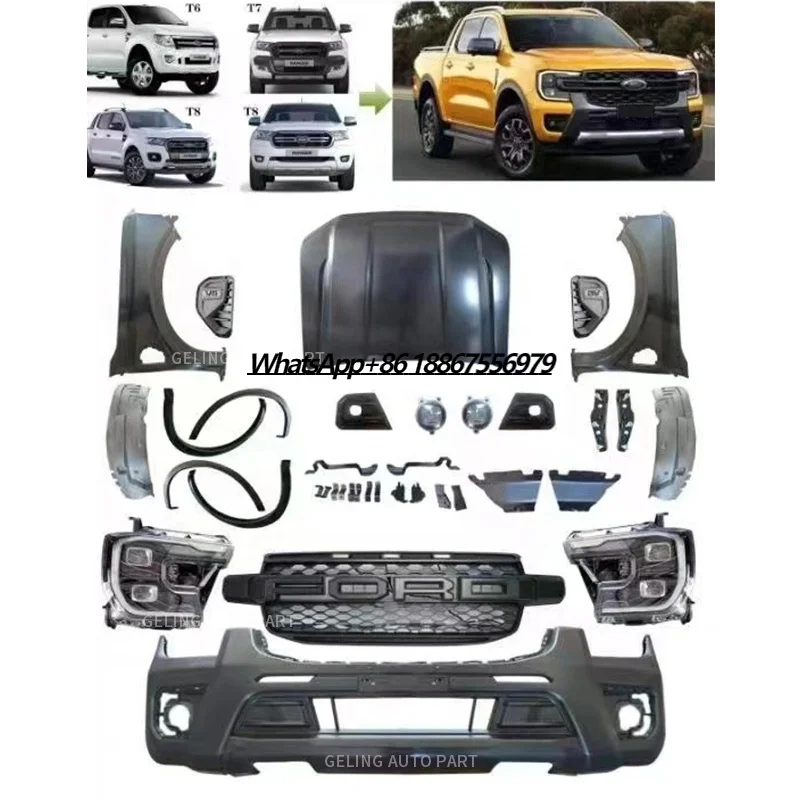 Weknown High Quality   Body Parts Kits  for FORD RANGER T6 T7 T8 UPGRADE to RANGER T9 RAPTOR