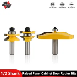 1/2 Shank Raised Panel Cabinet Door Router Bits for Woodworking Tools Tenon MIlling Cutter Router Bits